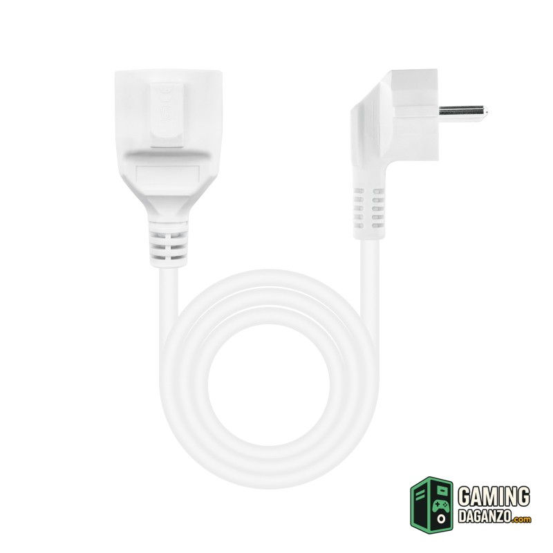 Nanocable Cable Alim. Alargador schuko blanco 5 M