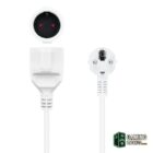 Nanocable Cable Alim. Alargador schuko blanco 5 M