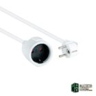 Nanocable Cable Alim. Alargador schuko blanco 5 M