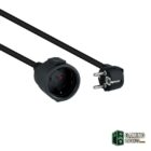 Nanocable Cable Alim. Alargador schuko negro 5 M