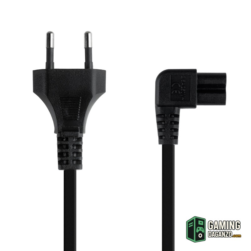 Nanocable Cable Alim. forma 8 Acodado CEE7/C7 1.8m-Accesorios PC y TPV-1 Gamingdaganzo.com
