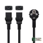 Nanocable Cable aliment. CEE7-M a 2xC13-H 3 m-Accesorios PC y TPV-1 Gamingdaganzo.com