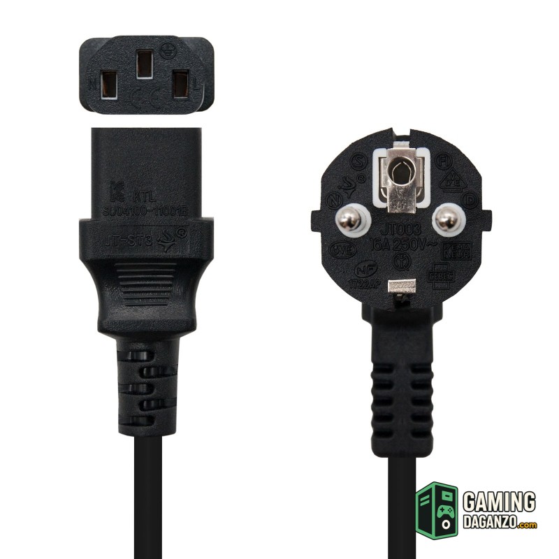 Nanocable Cable Alimentacion CPU, CEE7/M-C13/H, 1-Accesorios PC y TPV-1 Gamingdaganzo.com