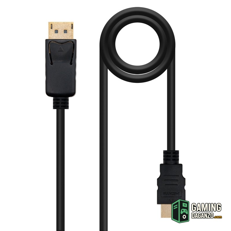Nanocable Cable Conversor DP a HDMI 3 M Negro-Accesorios Imagen y Sonido-1 Gamingdaganzo.com