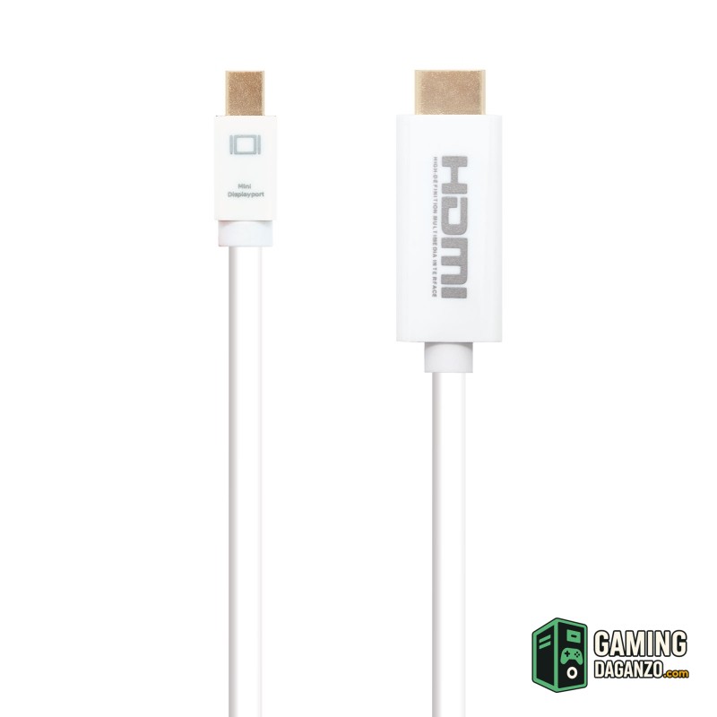 Nanocable Cable Conversor Mini DP/ HDMI 2 M Blanco-Accesorios Imagen y Sonido-1 Gamingdaganzo.com