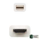 Nanocable Cable Conversor Mini DP/ HDMI 2 M Blanco-Accesorios Imagen y Sonido-2 Gamingdaganzo.com
