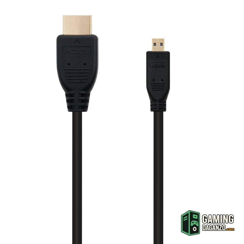 Nanocable Cable Micro HDMI 1.4 A/M-D/M 0.8 M-Accesorios Imagen y Sonido-1 Gamingdaganzo.com