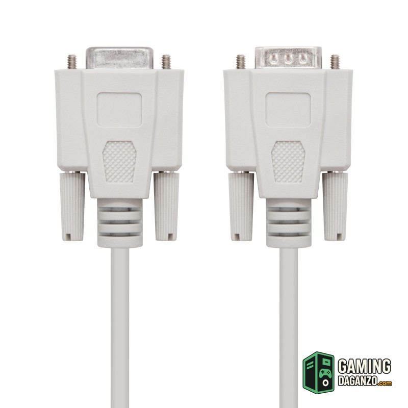 Nanocable Cable Serie RS232, DB9 M-H, Beige, 1.8m-Accesorios PC y TPV-1 Gamingdaganzo.com