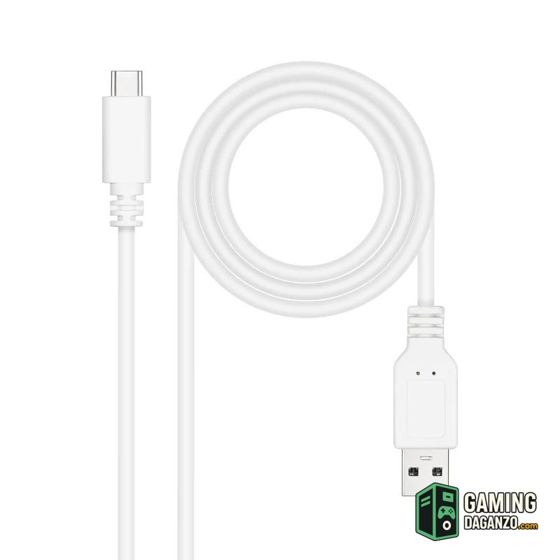 Nanocable Cable USB 2.0 3A USB-C-M/M 0.5M Blanco-Accesorios PC y TPV-1 Gamingdaganzo.com