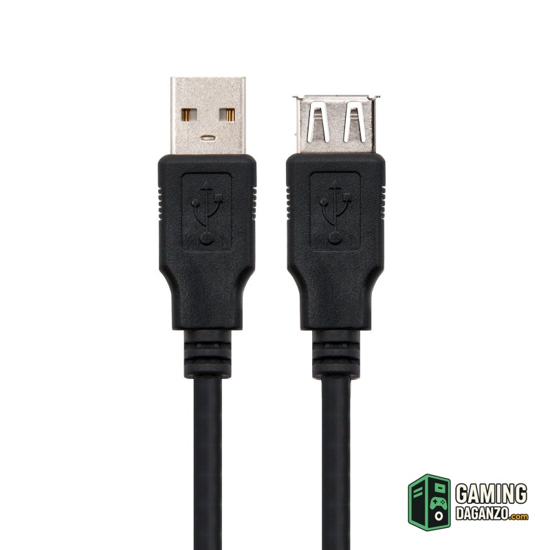 Nanocable Cable USB 2.0 Tipo-A M/H P Negro 1m-Accesorios Impresora/Escaner-1 Gamingdaganzo.com