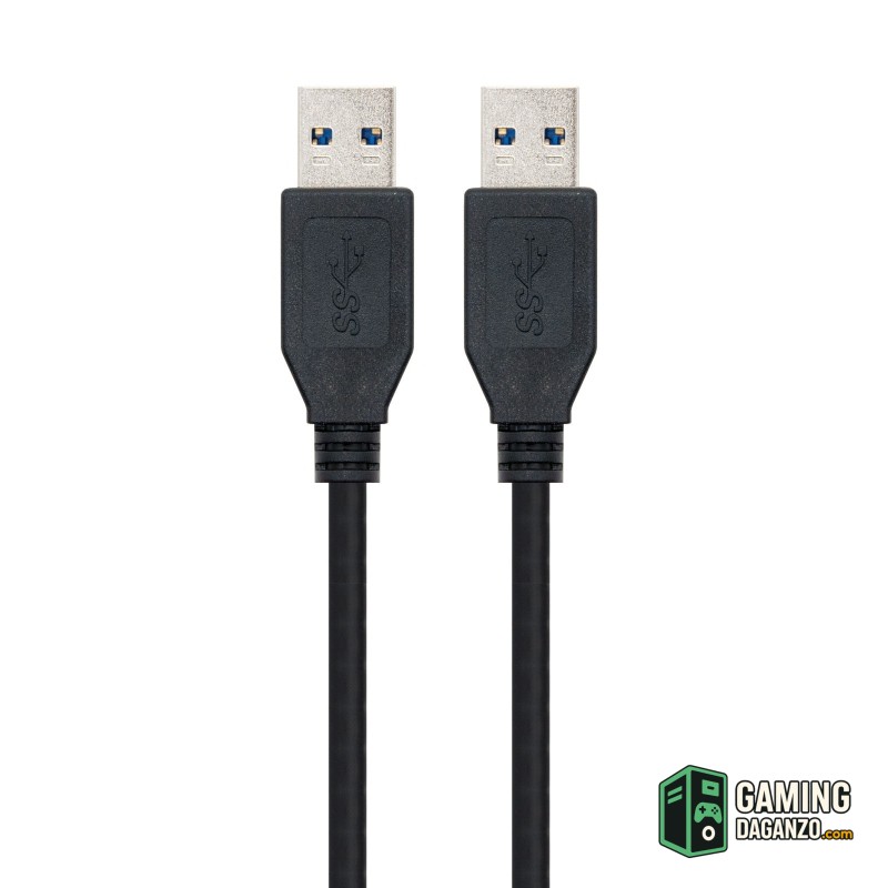 Nanocable Cable USB 3.0, tipo A/M-A/M, Negro, 1m-Accesorios Impresora/Escaner-1 Gamingdaganzo.com