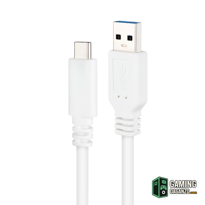 Nanocable Cable USB 3.1 Gen2 USB-C/A 2 M Blanco-Accesorios PC y TPV-1 Gamingdaganzo.com