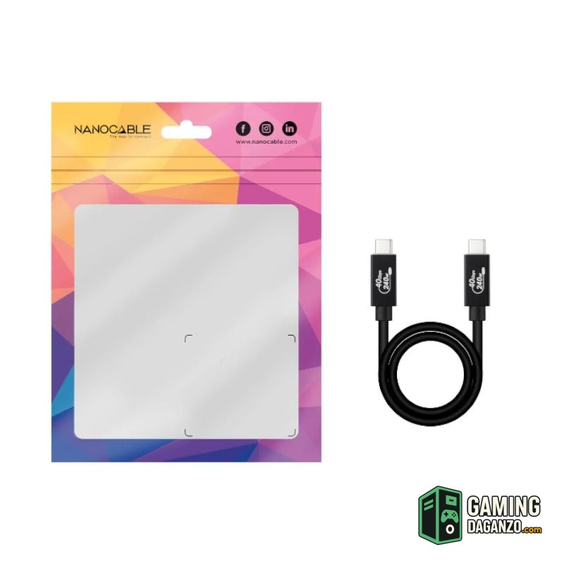 Nanocable Cable USB4 Gen3x2 40Gbps 240W USB-C 1M-Accesorios PC y TPV-1 Gamingdaganzo.com