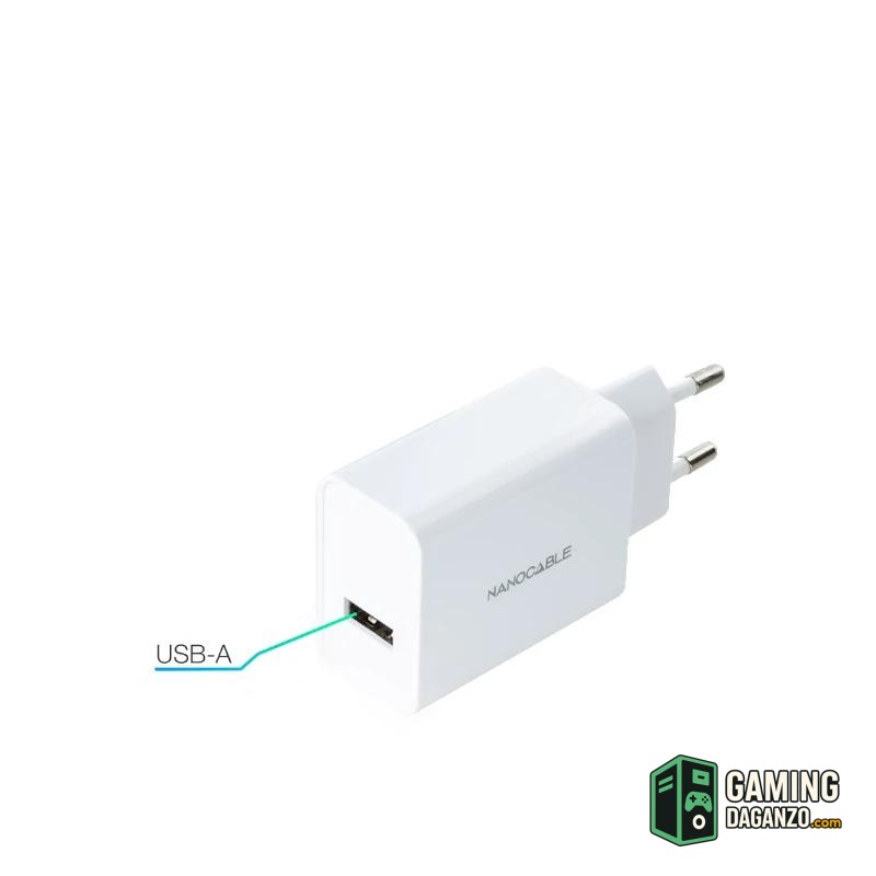 Nanocable Cargador 1 x USB 5V-2.1A Blanco