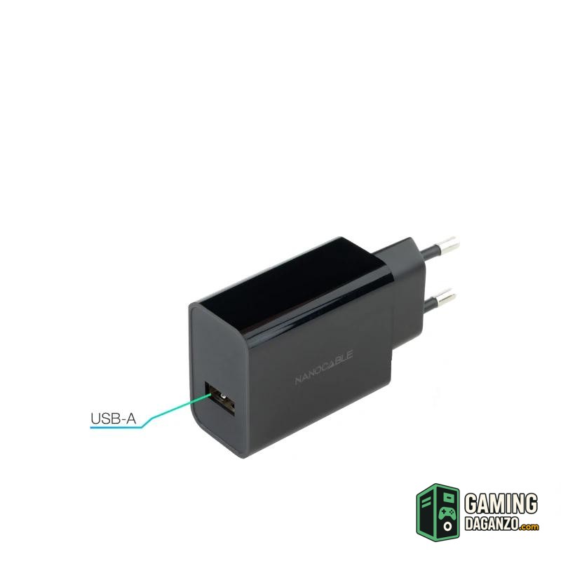 Nanocable Cargador 1 x USB 5V-2.1A Negro
