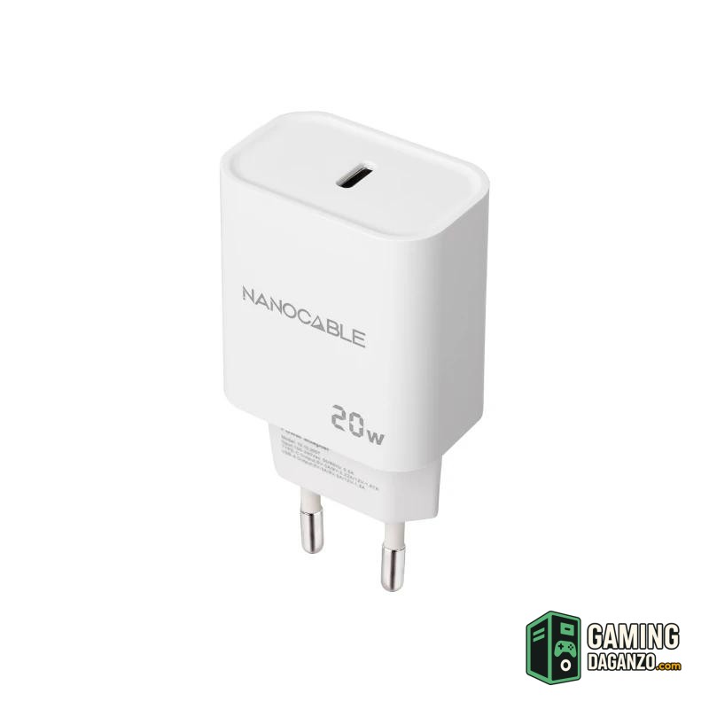 Nanocable Cargador pared USB-C PD 20W Blanco
