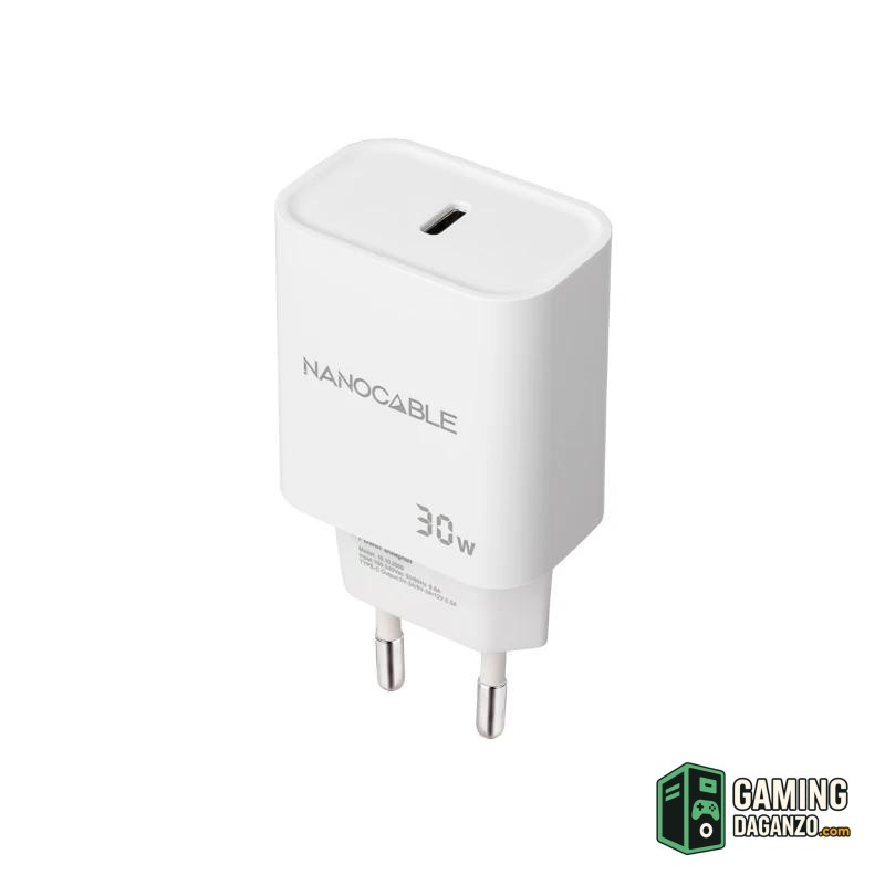 Nanocable Cargador pared USB-C PD 30W Blanco