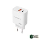 Nanocable Cargador USB-C/PD+USB-A/QC 20W Blanco