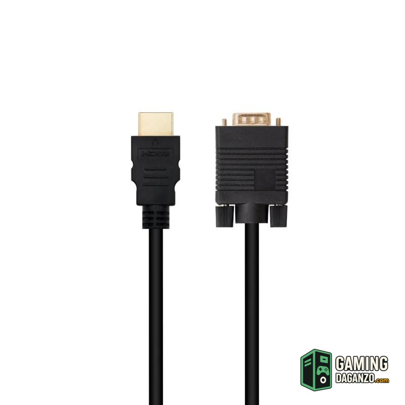 Nanocable Conversor HDMI a VGA M-M, 1.8 m Negro-Accesorios Imagen y Sonido-1 Gamingdaganzo.com