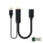 Nanocable Conversor HDMI/M a DP/H Negro 20 cm-Accesorios Imagen y Sonido Gamingdaganzo.com
