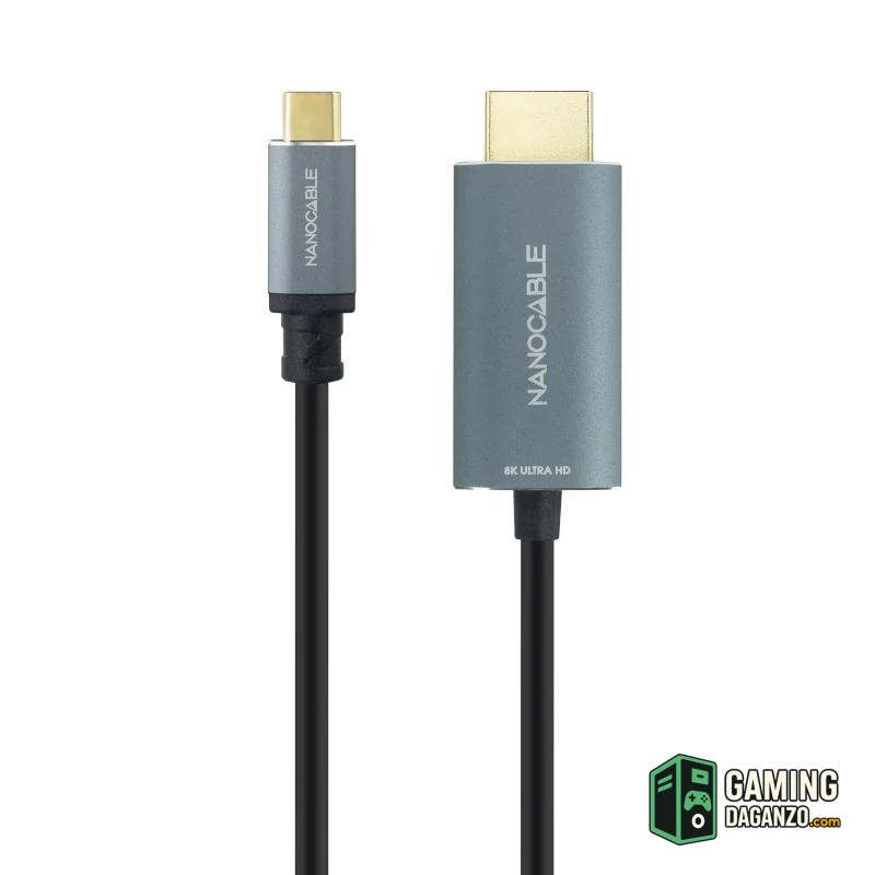 Nanocable Conversor USB-C a HDMI 2.1 8K@60HZ 1.8m-Accesorios Imagen y Sonido-1 Gamingdaganzo.com