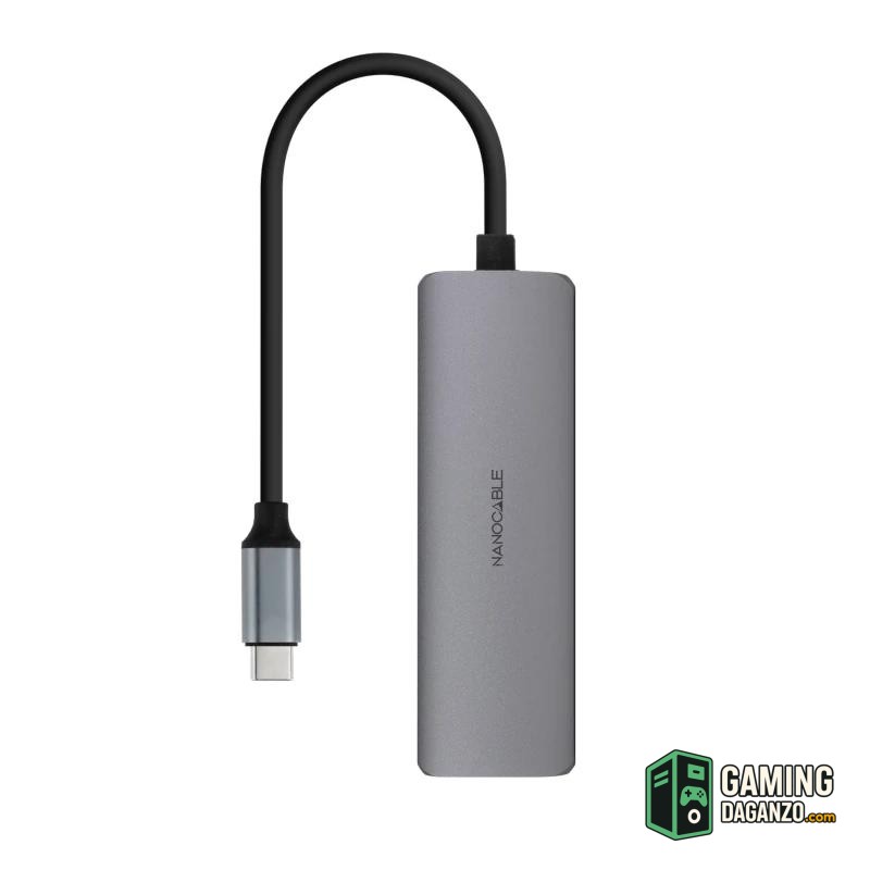 Nanocable Conversor USB-C Ethernet carga PD-Accesorios Redes-1 Gamingdaganzo.com