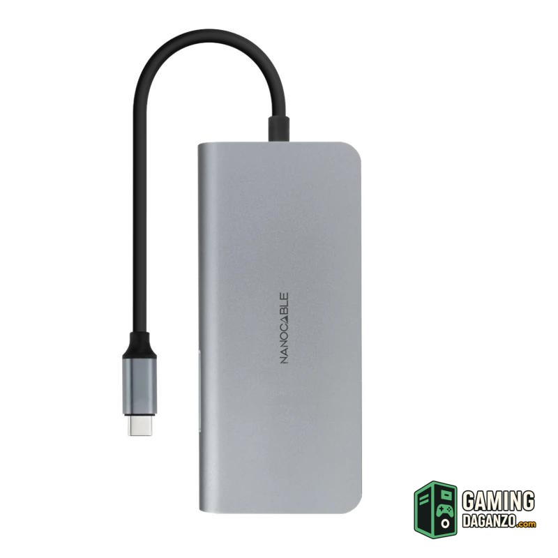 Nanocable Hub 8en1 USB-A+HDMI+USB-C PD+RJ45+TF+SD-Accesorios Imagen y Sonido-1 Gamingdaganzo.com