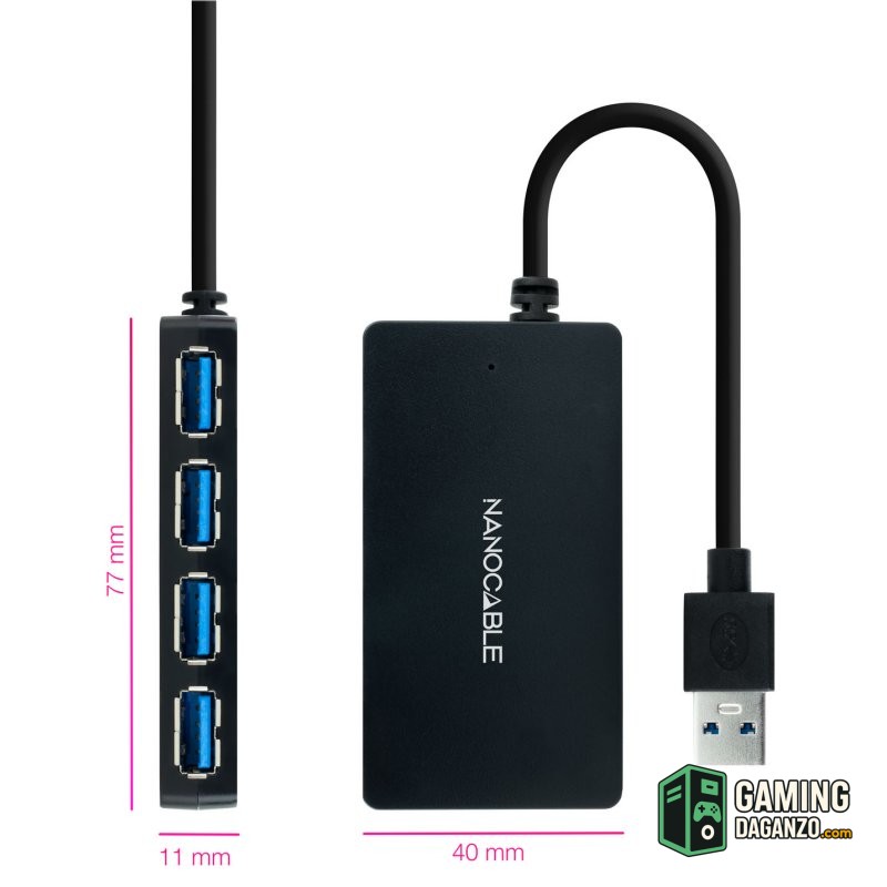 Nanocable Hub USB 3.0 con 4 Puertos de USB 3.0