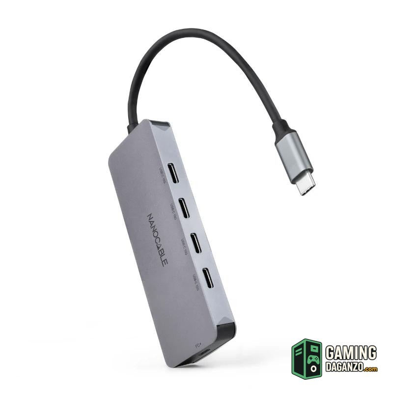 Nanocable HUB USB-C/M a 4xUSB-C/H + USB-C PD 100W