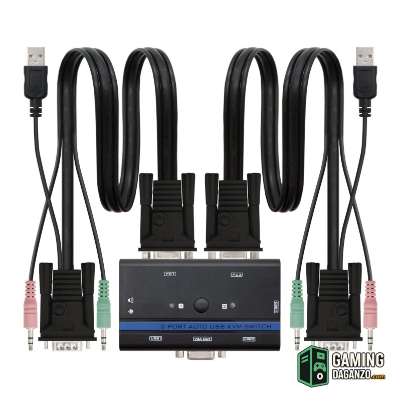 Nanocable KVM Switch VGA USB 1u-2PC+Cable Nanocable KVM Switch VGA USB 1u-2PC+Cable-Accesorios Imagen y Sonido Gamingdaganzo.com