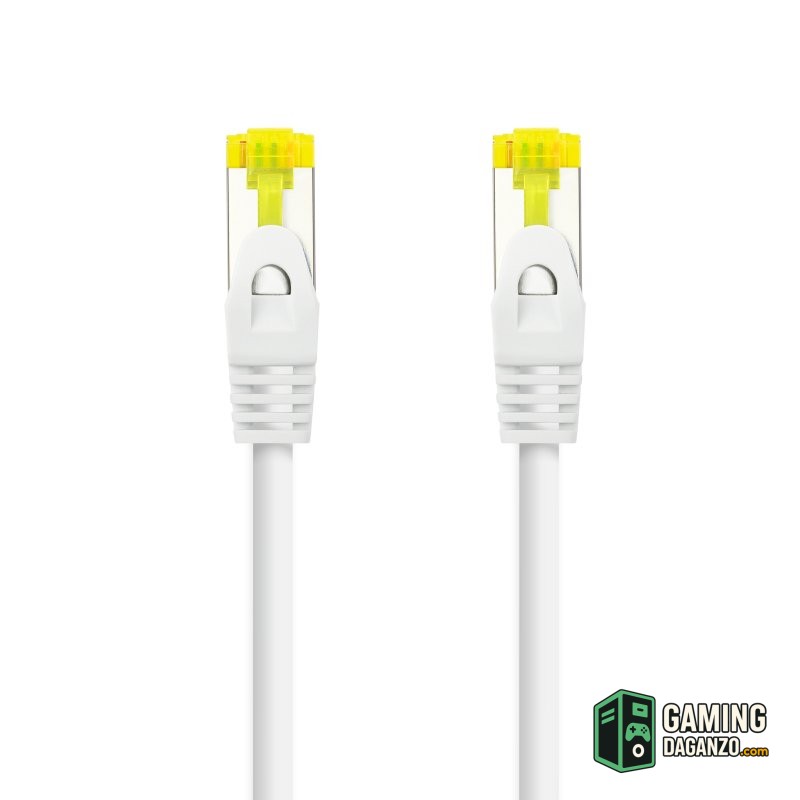 Nanocable Latiguillo LSZH Cat.6A SFTP 25cm Blanco-Accesorios Redes-1 Gamingdaganzo.com