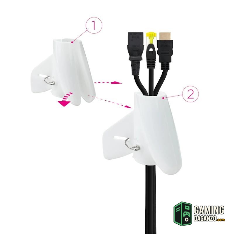 Nanocable Organizador cables flex. 25mm 1 M Blanco-Accesorios PC y TPV-1 Gamingdaganzo.com