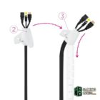 Nanocable Organizador cables flex. 25mm 1 M Blanco-Accesorios PC y TPV-2 Gamingdaganzo.com