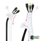 Nanocable Organizador cables flex. 25mm 1 M Blanco-Accesorios PC y TPV-3 Gamingdaganzo.com