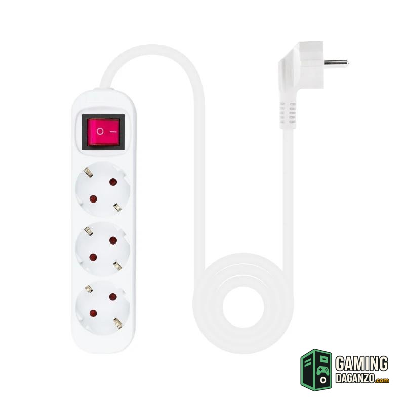 Nanocable Regleta 3 Tomas Interruptor Blanco