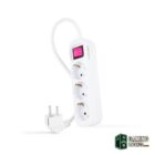 Nanocable Regleta 3 Tomas Interruptor Blanco
