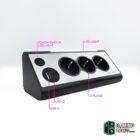 Nanocable Regleta 3 tomas schuko + 2 USB luz Negro