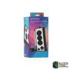 Nanocable Regleta 3 tomas schuko + 2 USB luz Negro