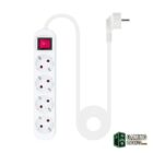 Nanocable Regleta 4 tomas con interruptor Blanca