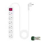 Nanocable Regleta 6 tomas con interruptor Blanca