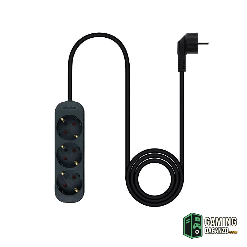 Nanocable Regleta de Enchufes 3 Tomas 1.4 m Negro
