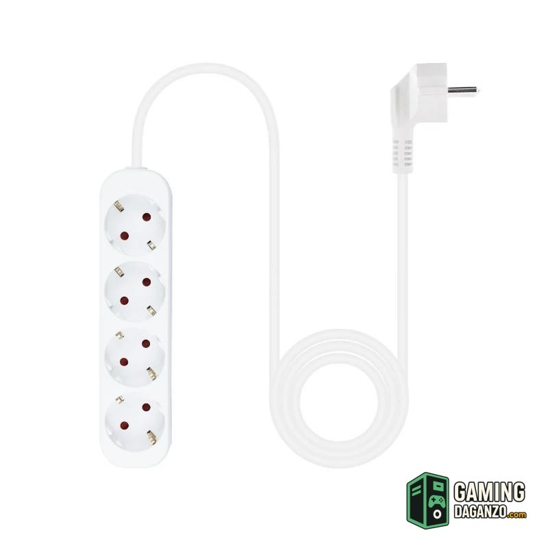 Nanocable Regleta de Enchufes 4 Tomas 1.4 m Blanco