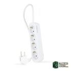 Nanocable Regleta de Enchufes 4 Tomas 1.4 m Blanco