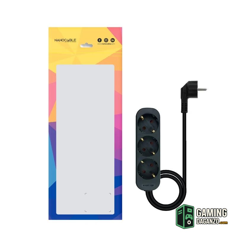 Nanocable Regleta de Enchufes 4 Tomas 1.4 m Negro