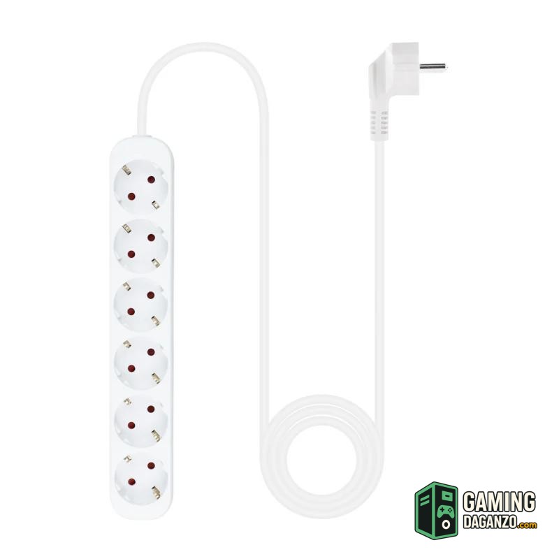 Nanocable Regleta de Enchufes 6 Tomas 1.4 m Blanco