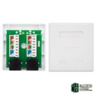 Nanocable Roseta Superficie CAT.6 UTP 2Tomas Blanc-Accesorios Redes-1 Gamingdaganzo.com