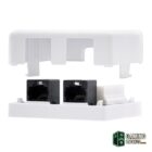 Nanocable Roseta Superficie CAT.6 UTP 2Tomas Blanc-Accesorios Redes-2 Gamingdaganzo.com
