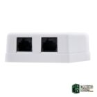Nanocable Roseta Superficie CAT.6 UTP 2Tomas Blanc-Accesorios Redes-3 Gamingdaganzo.com