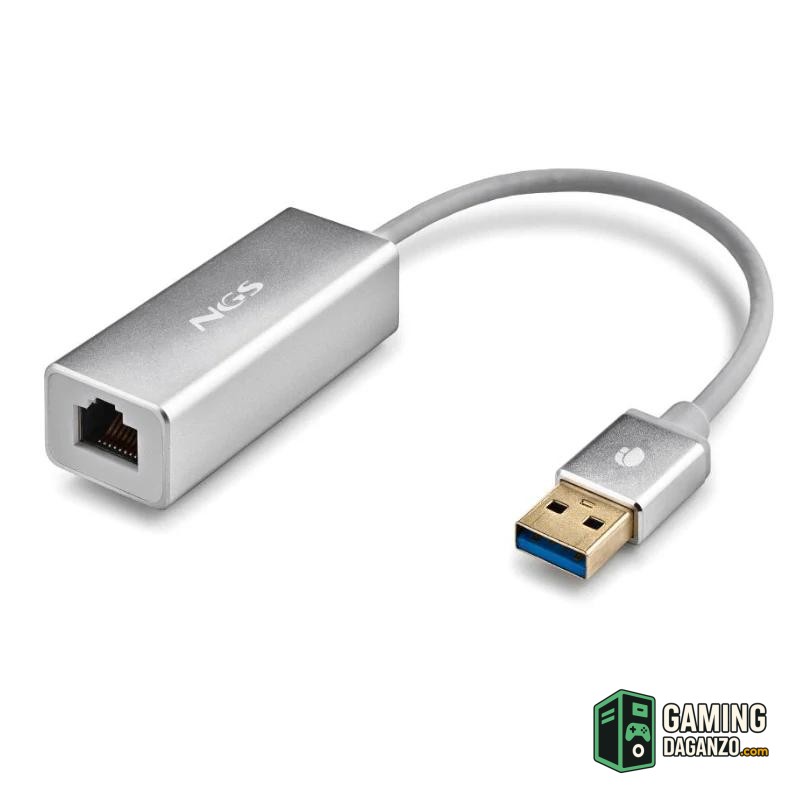 NGS Adaptador Hacker 3.0 usb a lan 1GBPS CABLE 15C-Adaptadores red-1 Gamingdaganzo.com