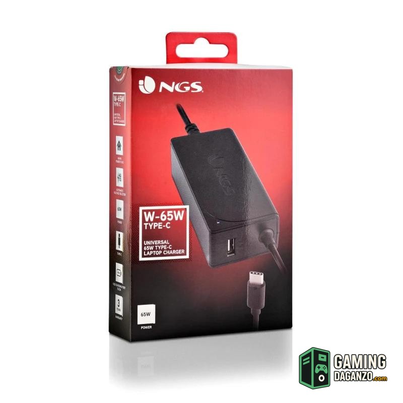 NGS CARGADOR PARA PORTATIL 65W USB C 20V/3,25A